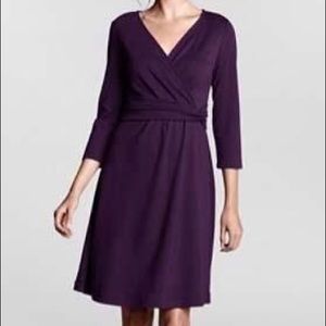 NWT Lands’ End Ponte Wrap Waist Dress